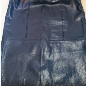 Tory Burch blue leather skirt - NEW size 6- minor damage